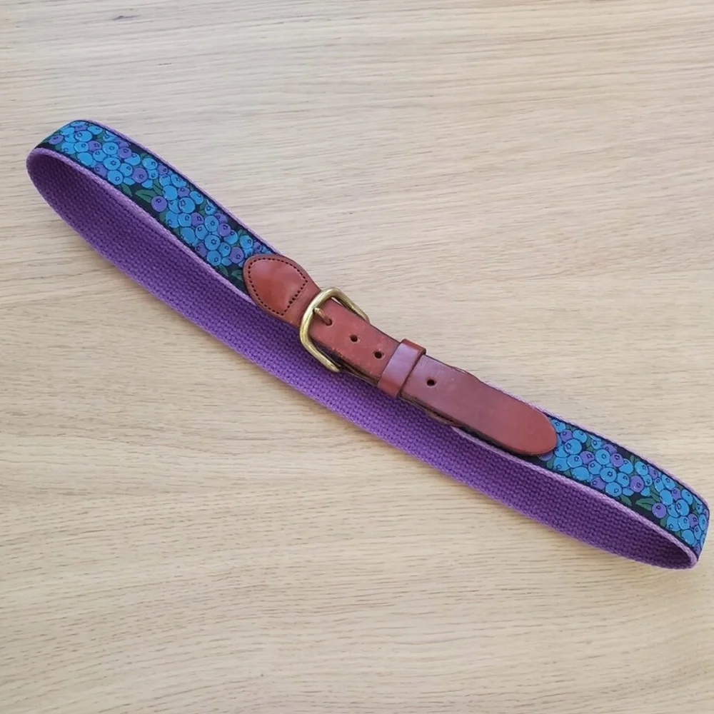 Vintage Purple and Blueberries Belt - Picture 1 of 9